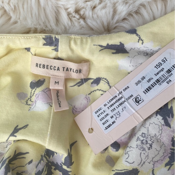 Rebecca Taylor Yellow Floral Midi Dress - Picture 5 of 8